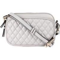 'Bellezza Romana' Real Leather Twin Zip Quilted Crossbody Bag