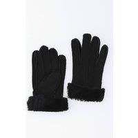 Ashwood Leather Women's Real Sheepskin Gloves in Black | Size: S/M