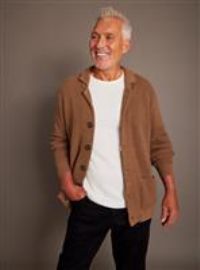 UNION WORKS Brown Revere Collar Cardigan L