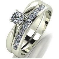 Moissanite 9Ct Gold 0.75Ct Total Eq Moissanite Solitaire Ring
