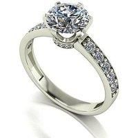 Moissanite Lady Lynsey 9Ct Gold 2Ct Total Crown Setting Moissanite Solitaire Ring