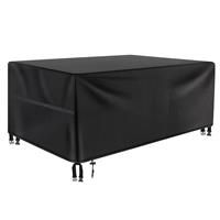 Teynewer Garden Furniture Cover, Patio 180x120x74cm Oxford Black