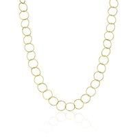 Spero London Women's Circle Hoops Sterling Silver Chain Necklace in Gold