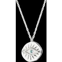 Eye Coin Sterling Silver Evil Eye Necklace