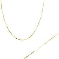 Half Twisted Sterling Silver Chain Necklace Bracelet Set Semi Singapore Chain
