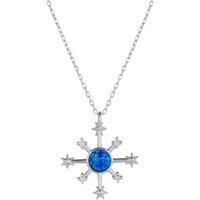 Opal Ship Wheel High Quality Sterling Silver Necklace
