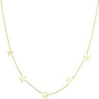 Spero London Women's Star Sterling Silver Station Necklace in Gold
