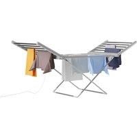 DMD | Winged Electric Clothes Airer, 20 Bars Heated Aluminium Clothes Rack, Foldable with 15kg Capacity, Energy-Efficient Low Wattage Indoor Heated Maiden 230W (Winged Airer)