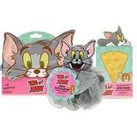 Mad Beauty Tom And Jerry - Tom Sleep Mask And Body Puff Bundle With Cheese And Bath Fizzer