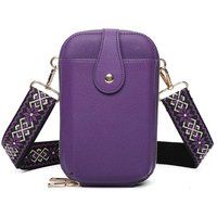 Fontanella Fashion Women's Riya PU Crossbody Phone Purse in Purple