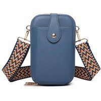 Fontanella Fashion Women's Riya PU Crossbody Phone Purse in Navy