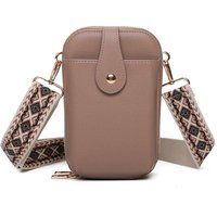 Fontanella Fashion Women's Riya PU Crossbody Phone Purse in Camel