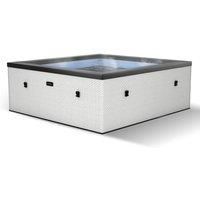 Wave Garda 4 Person Eco Foam Hot Tub | Portable Outdoor Spa with Rapid Heating | Durable PVC Material | Easy Setup | Ideal for Garden and Patio Relaxation | Pebble White