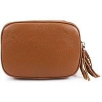 Tassel Charm Genuine Italian Leather Small Camera Crossbody Bag