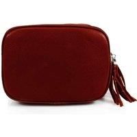 Tassel Charm Genuine Italian Leather Small Camera Crossbody Bag