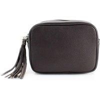 Tassel Charm Genuine Italian Leather Small Camera Crossbody Bag