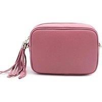 Tassel Charm Genuine Italian Leather Small Camera Crossbody Bag