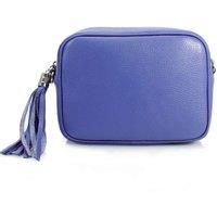 Tassel Charm Genuine Italian Leather Small Camera Crossbody Bag