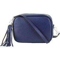 Tassel Charm Genuine Italian Leather Small Camera Crossbody Bag