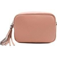 Tassel Charm Genuine Italian Leather Small Camera Crossbody Bag