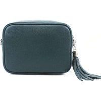 Tassel Charm Genuine Italian Leather Small Camera Crossbody Bag