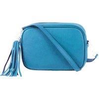 Tassel Charm Genuine Italian Leather Small Camera Crossbody Bag