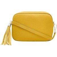 Tassel Charm Genuine Italian Leather Small Camera Crossbody Bag