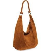 Large Slouch Italian Suede Suede Hobo Tote Shoulder Bag