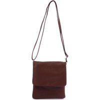 Kitise Women's Small Italian Genuine Leather Crossbody Handbag Stylishy Phone Bag in Brown