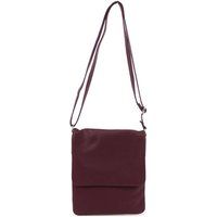 Kitise Women's Small Italian Genuine Leather Crossbody Handbag Stylishy Phone Bag in Burgundy