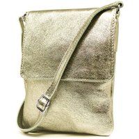 Kitise Women's Small Italian Genuine Leather Crossbody Handbag Stylishy Phone Bag in Gold