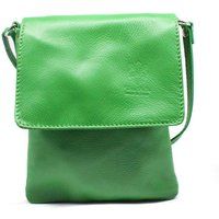 Kitise Women's Small Italian Genuine Leather Crossbody Handbag Stylishy Phone Bag in Green