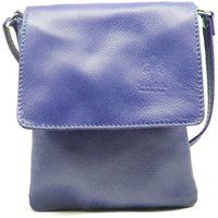 Kitise Women's Small Italian Genuine Leather Crossbody Handbag Stylishy Phone Bag in Navy