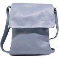 Kitise Women's Small Italian Genuine Leather Crossbody Handbag Stylishy Phone Bag in Pale Blue