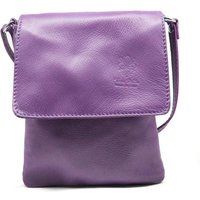 Kitise Women's Small Italian Genuine Leather Crossbody Handbag Stylishy Phone Bag in Purple
