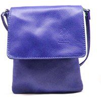 Kitise Women's Small Italian Genuine Leather Crossbody Handbag Stylishy Phone Bag in Bright Blue