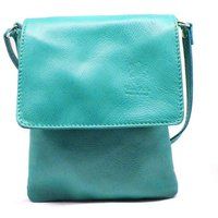 Kitise Women's Small Italian Genuine Leather Crossbody Handbag Stylishy Phone Bag in Turquoise