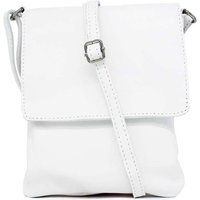 Kitise Women's Small Italian Genuine Leather Crossbody Handbag Stylishy Phone Bag in White