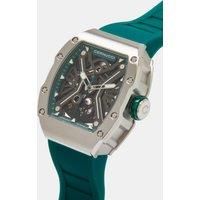 Skeleton Rubber Strap Watch - Green