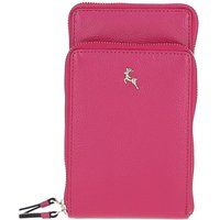 Ashwood Leather Women's 'Incanto Cuoio' Crossbody Phone Bag in Pink