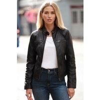'Donna Milano' Real Leather Fashion Biker Style Jacket
