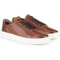 Amen Shoes Men's Cavan Leather Cup Sole Trainers in Brown | Size: 10