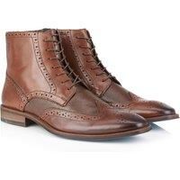Liffey Leather Lace up Pebble Grain Zip Boot