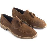 Amen Shoes Men's Affleck Suede Leather Smart Loafer in Chocolate | Size: 9