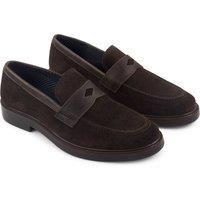 Amen Shoes Men's Waterford Leather Formal Loafer in Dark Brown | Size: 7