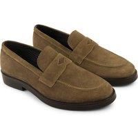 Amen Shoes Men's Waterford Leather Formal Loafer in Light Brown | Size: 7