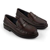 Amen Shoes Men's Antrim Leather Formal Loafer in Brown | Size: 8