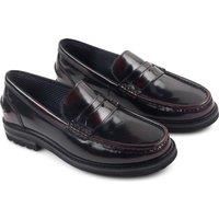 Amen Shoes Men's Antrim Leather Formal Loafer in Burgundy | Size: 8