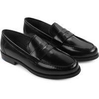 Amen Shoes Men's Portrush Leather Formal Loafer in Black | Size: 10