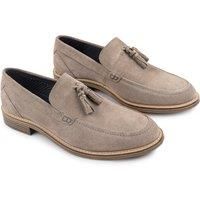 Amen Shoes Men's Affleck Suede Leather Smart Loafer in Taupe | Size: 11